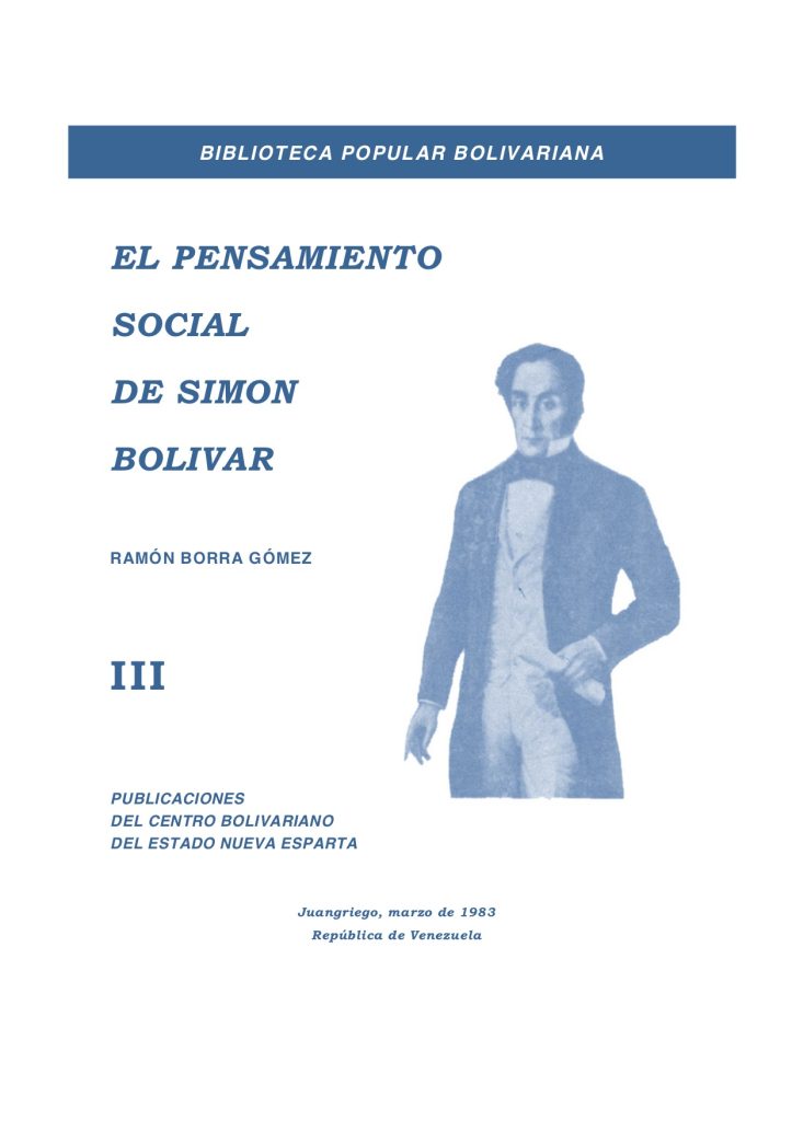 Ramón Borra Gómez_El Pensamiento Social de Simón Bolívar (BPB, 1983